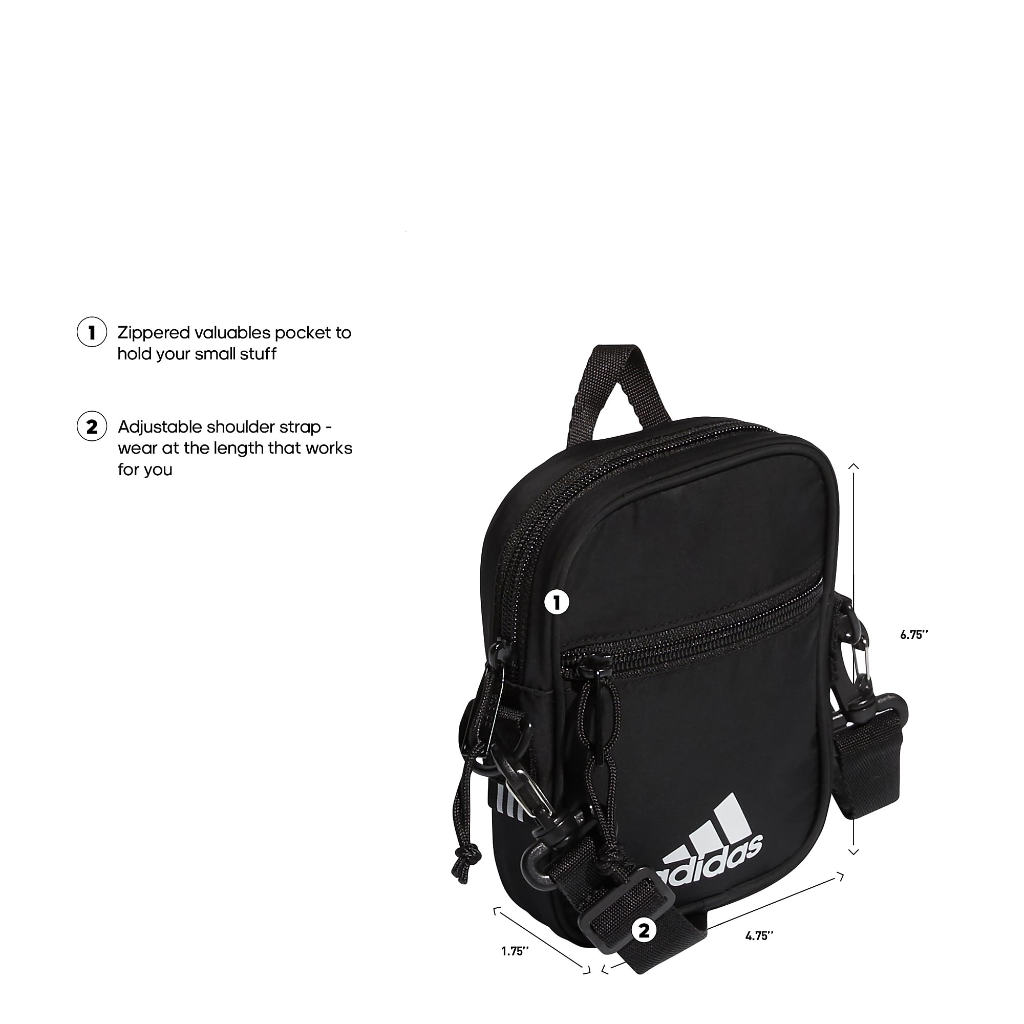 Adidas Unisex Festival Crossbody Bag - Small Waist Pack for Men & Women | Perfect for Concerts, Travel & Everyday Use