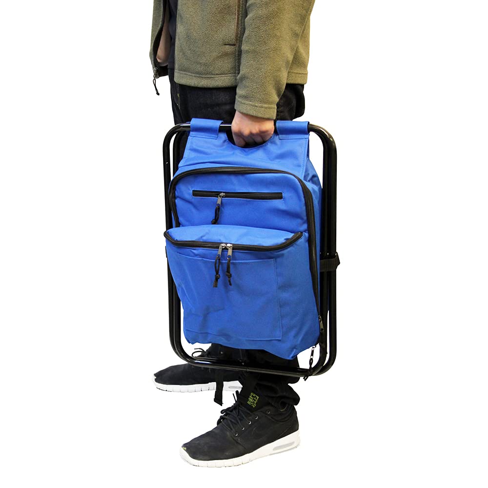 Premium 3-in-1 Cooler Backpack with Built-in Folding Chair - Insulated Leakproof Camping Backpack for Fishing, Beach, Picnics & Outdoor Adventures | Perfect for Tailgating, Hiking, Concerts & Family Outings