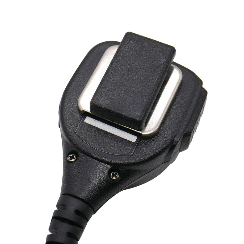 2 Pin PTT Speaker Microphone for Motorola Two-Way Radios - Compatible with Motorola Walkie Talkies, Clear Audio for Construction, Security & Outdoor Activities