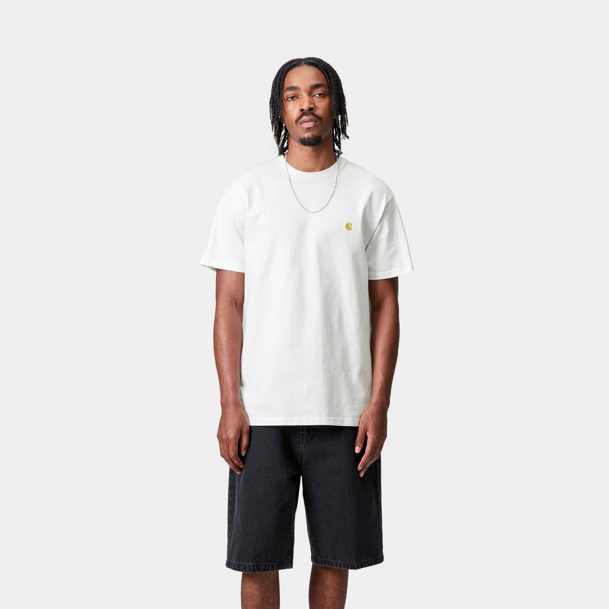 Chase T-Shirt for Men - Premium Cotton White Tee - Casual Comfort Fit - Perfect for Everyday Wear, Gym, and Outings