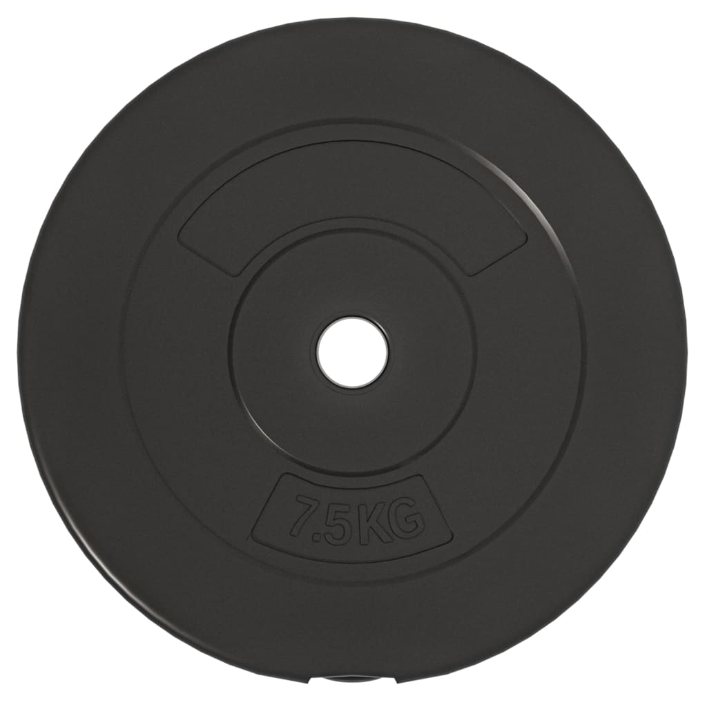 vidaXL 6-Piece 30 kg Cement Weight Plates Set for Home Gym, Strength Training & Fitness Workouts - Durable & Heavy-Duty Exercise Equipment