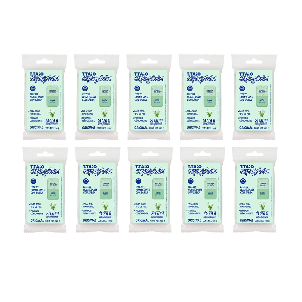 Aloe Vera Soap Sponge 10 Pack - Gentle Exfoliating & Cleansing for Face & Body - Perfect for Sensitive Skin & Daily Skincare Routine