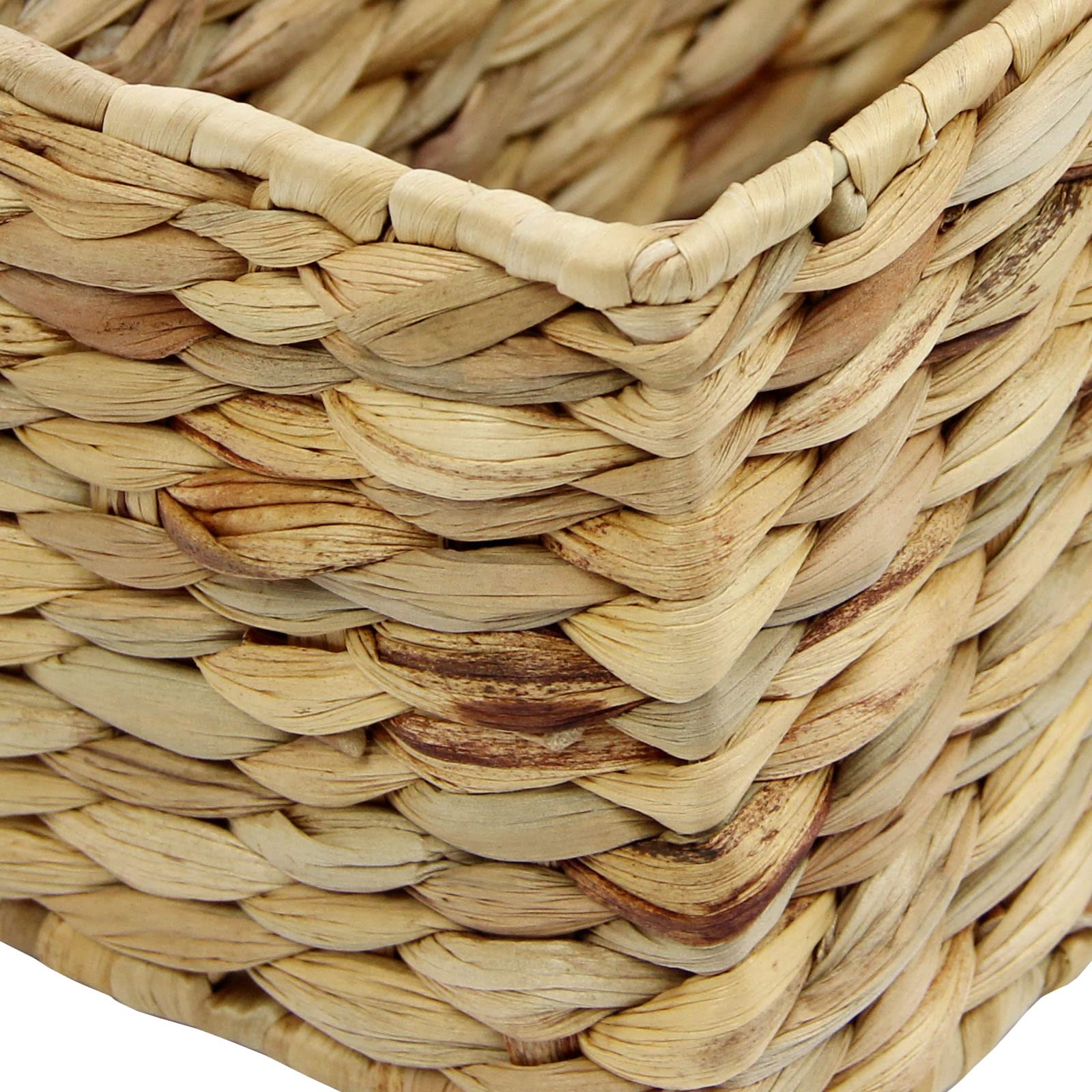 Casaphoria Hand Woven Hyacinth Toilet Paper Basket - Natural Water Hyacinth Storage Organizer for Bathroom Towels, Sundries & Essentials - Durable Rectangular Bathroom Decor - Perfect for Farmhouse, Coastal & Boho Style Homes