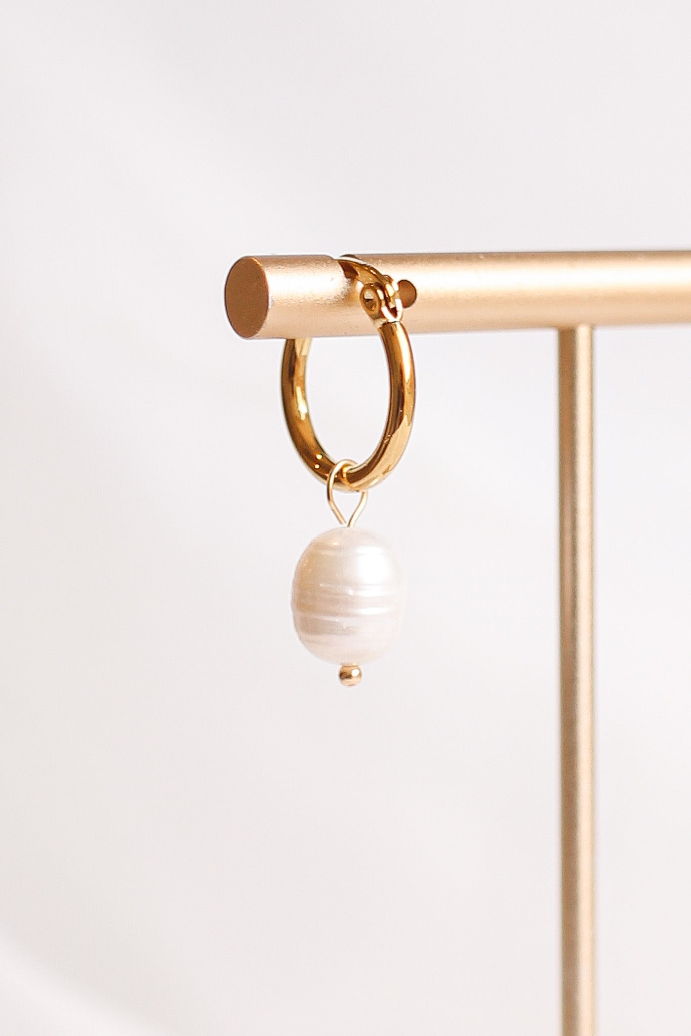 Elegant Freshwater Pearl Cape Cod Hoop Earrings - Perfect for Weddings, Parties & Everyday Wear