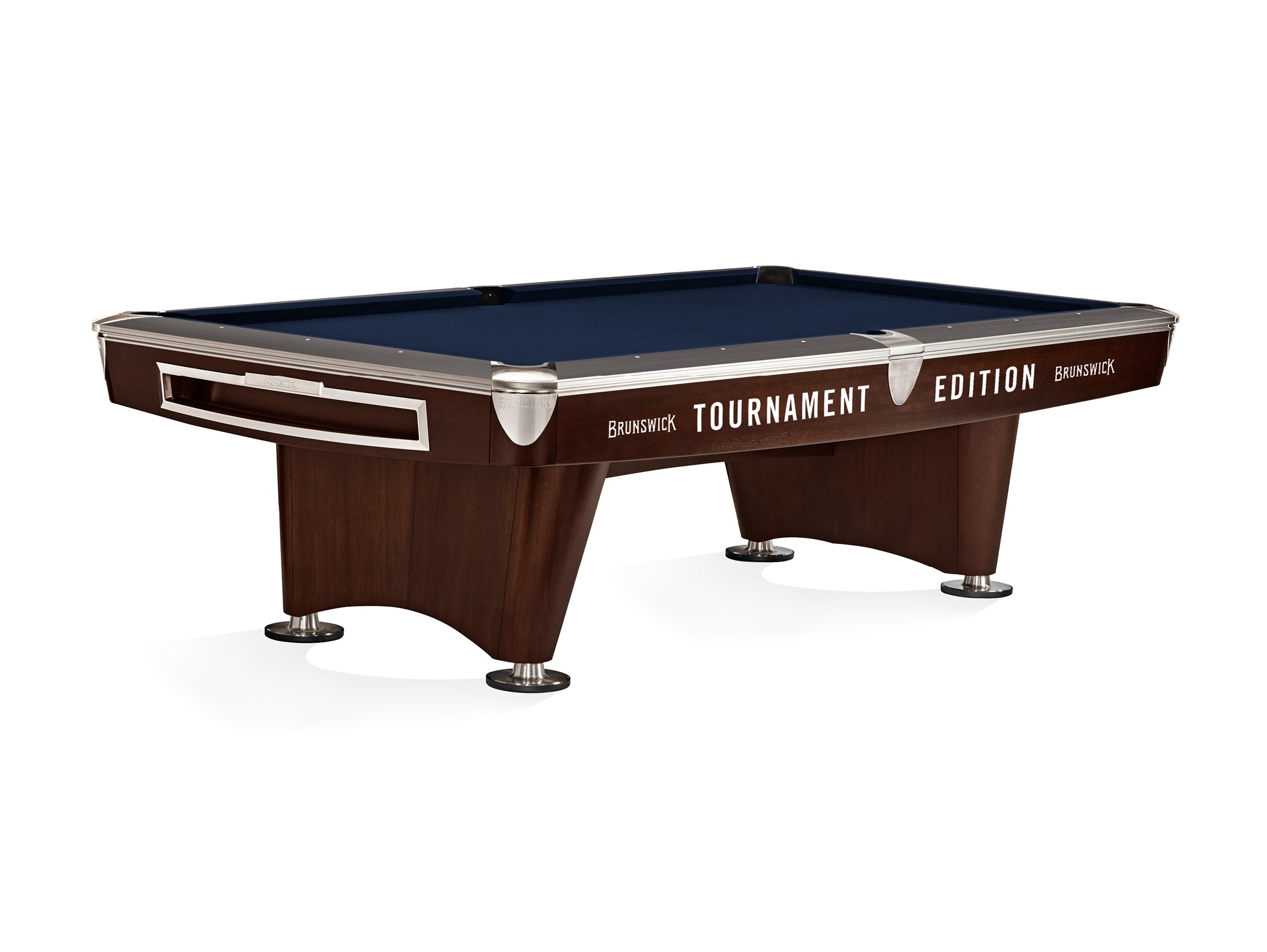 Brunswick Gold Crown VI 9-Foot Tournament Billiard Table - Espresso & Skyline Walnut Finish for Professional Pool Players & Game Rooms