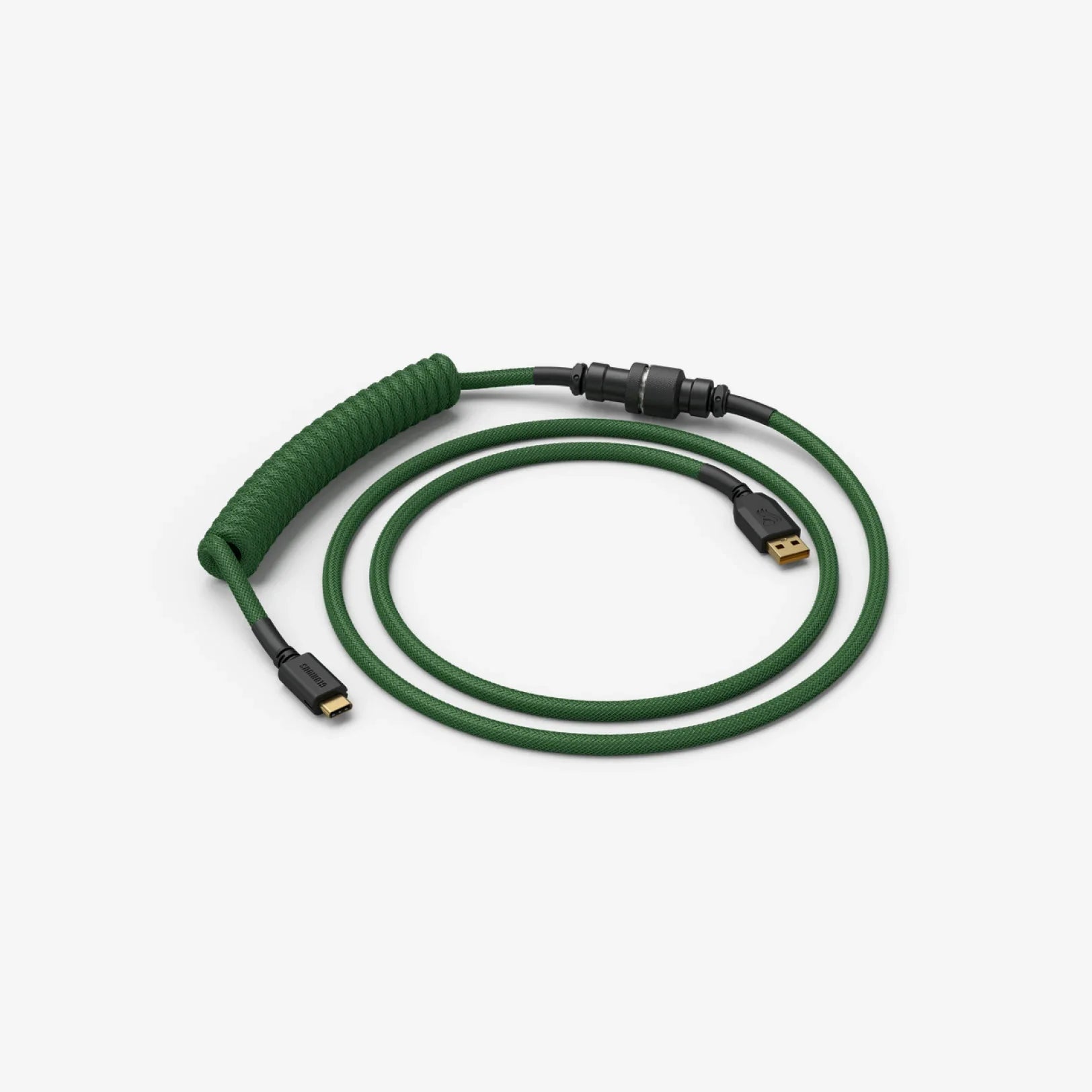 Premium Coiled USB Cable for Mechanical Keyboards - Aviator Connector, Durable & Tangle-Free - Perfect for Gaming, Typing & Office Workspaces
