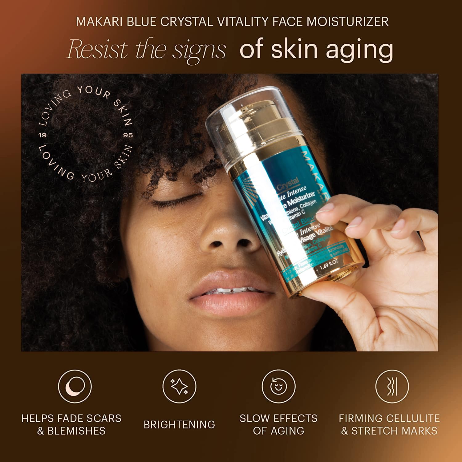 MAKARI Ultimate Intense Blue Crystal Skin Care Set - Body Lotion (16.8 oz) & Face Cream (50 ml) with Glutathione & Collagen | Hydrating & Revitalizing Moisturizer for All Skin Types | Perfect for Daily Skincare Routine & Anti-Aging Treatment
