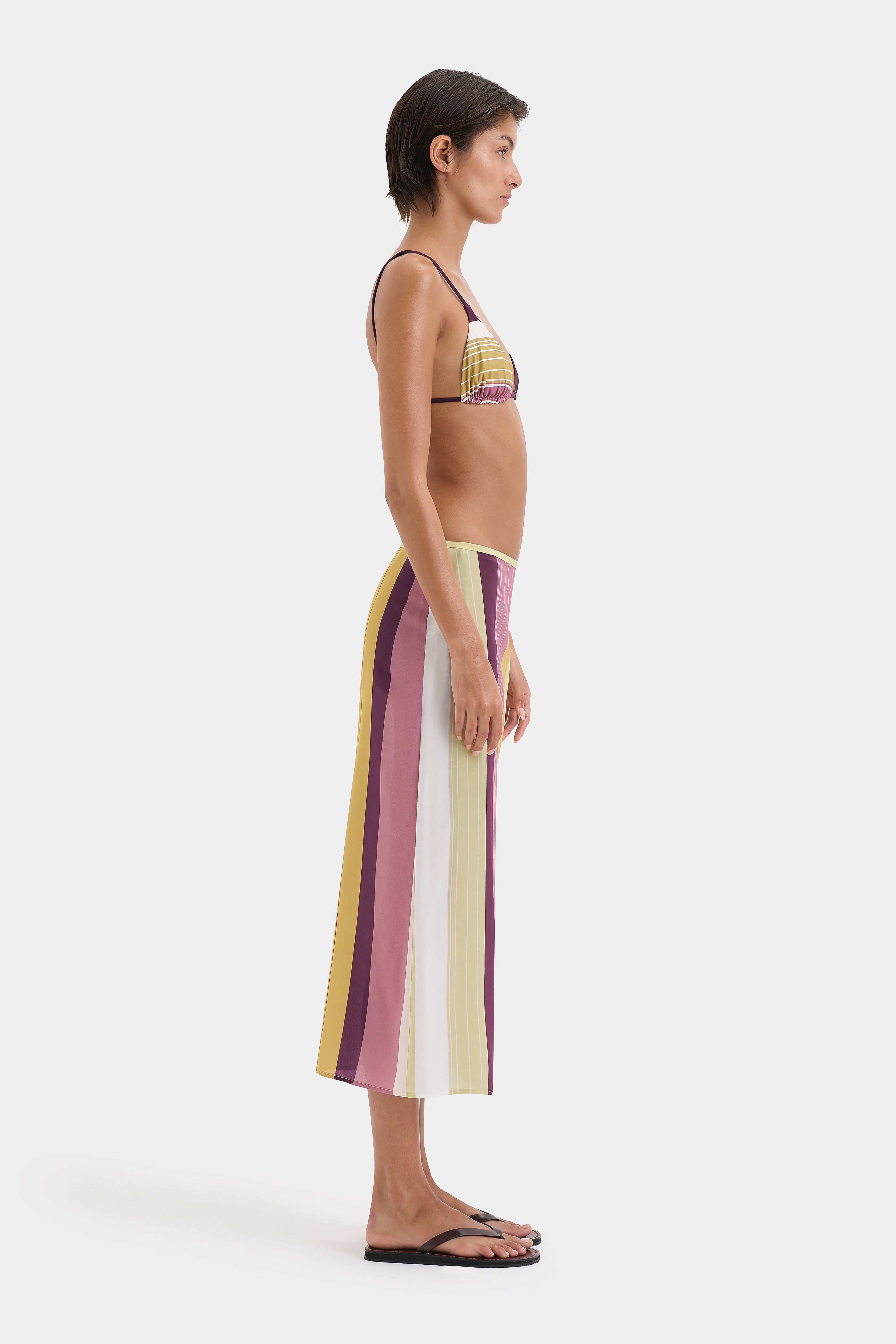Fontana Skirt Elisa Stripe - Stylish Striped Midi Skirt for Women | Perfect for Casual Outings, Office Wear & Summer Vacations
