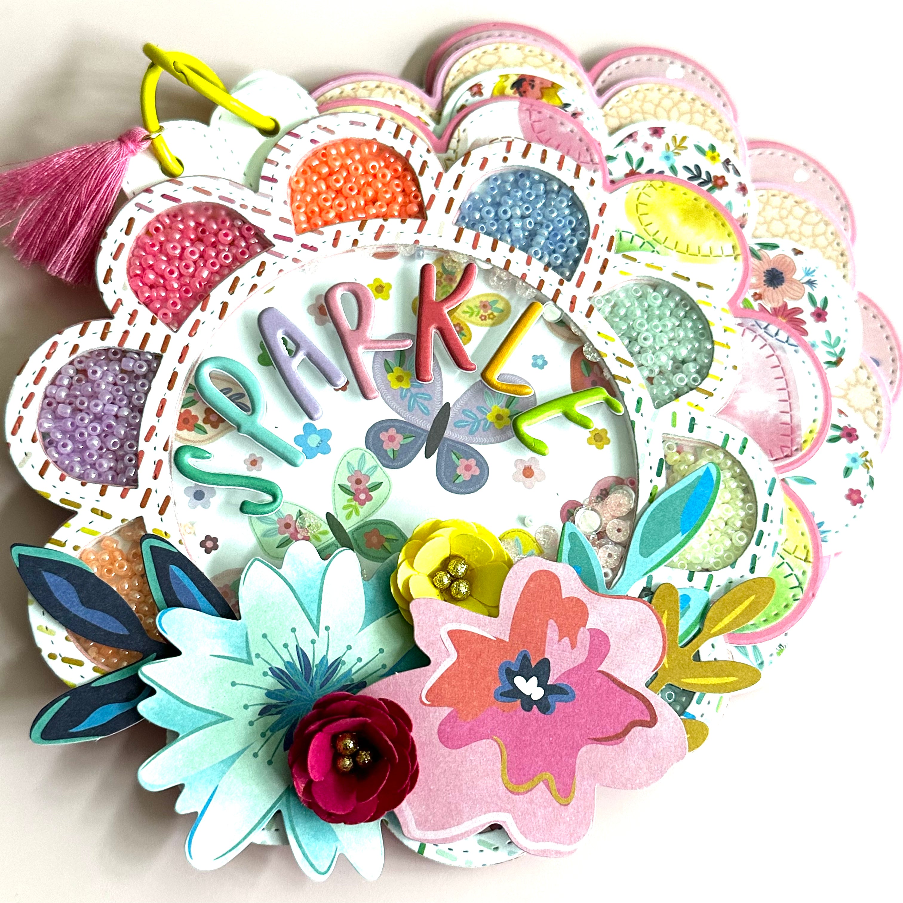 Flower Shaker Mini Album Scrapbook - DIY Photo Album for Memories, Cards, and Crafts | Perfect for Weddings, Baby Showers & Gift Giving