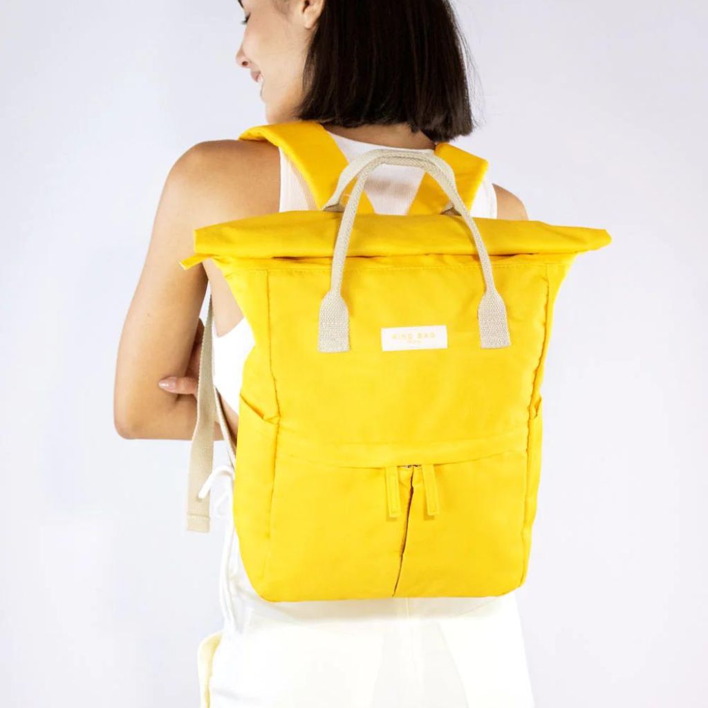 Kind Bags Hackney Medium Backpack - Waterproof Laptop Backpack for Men & Women, 15.6 Inch Travel Backpack with USB Charging Port, Durable Yellow Daypack for Work, School, Commuting & Outdoor Adventures