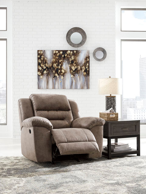 Stoneland Manual Rocker Recliner Chair - Comfortable Rocking Recliner for Living Room, Bedroom & Office - Perfect for Relaxing, Reading & Napping