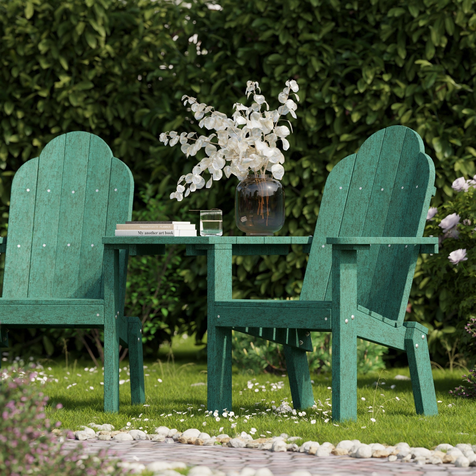 Classic Deck Chair Tete a Tete Bench - Outdoor Patio Furniture for Garden, Poolside & Beach Relaxation