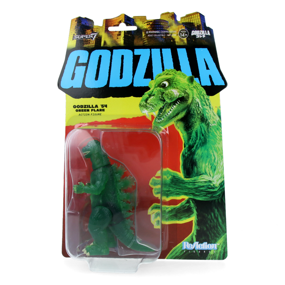 Godzilla Semi Clear Green Version Toho ReAction Figure Wave 7 - Collectible Vinyl Toy for Display & Pop Culture Enthusiasts