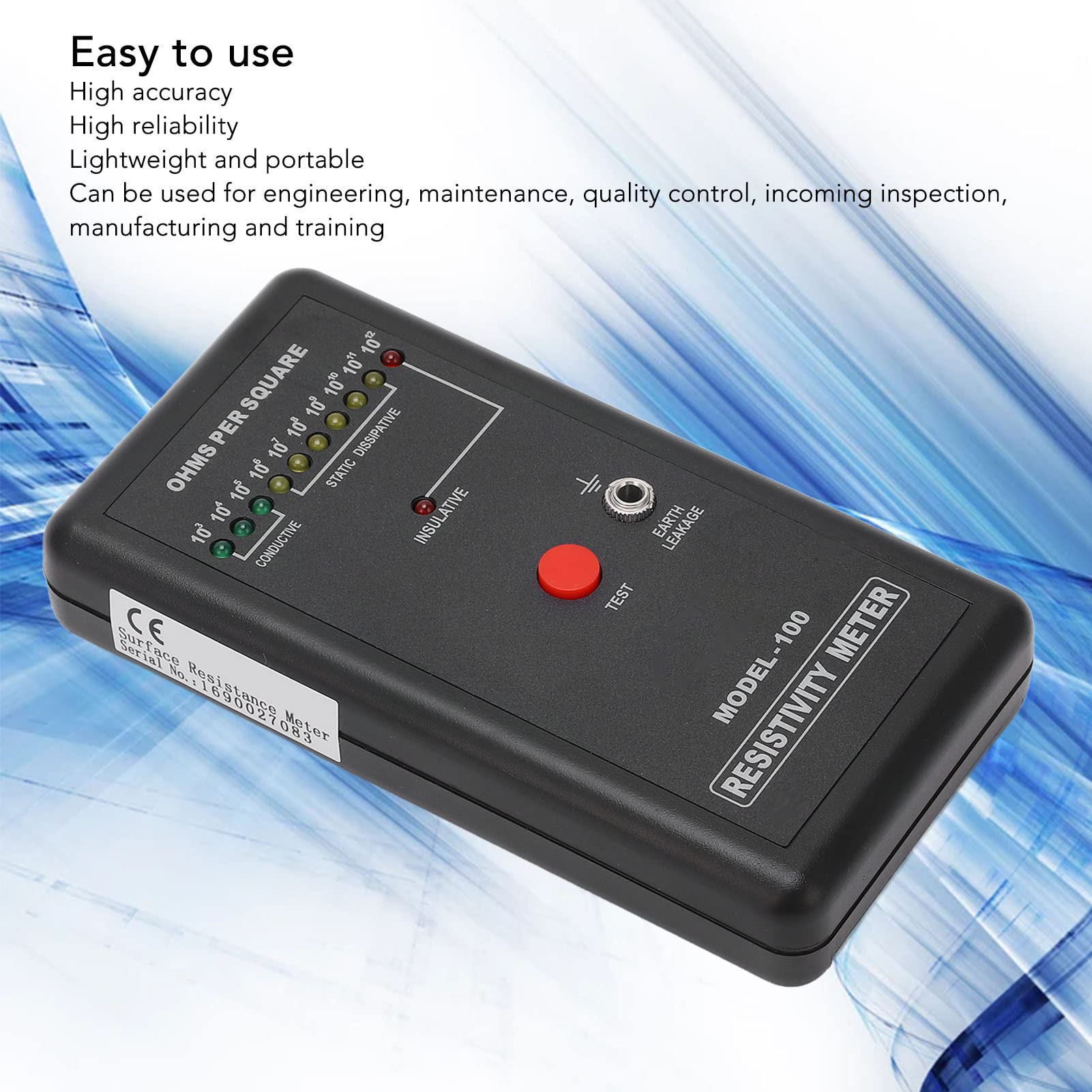 Digital Electric Tester - Portable Resistivity Meter & Electrostatic Analyzer for Engineering, Industrial & Laboratory Use | Accurate Electrical Measurement Tool for Quality Control & Safety Testing