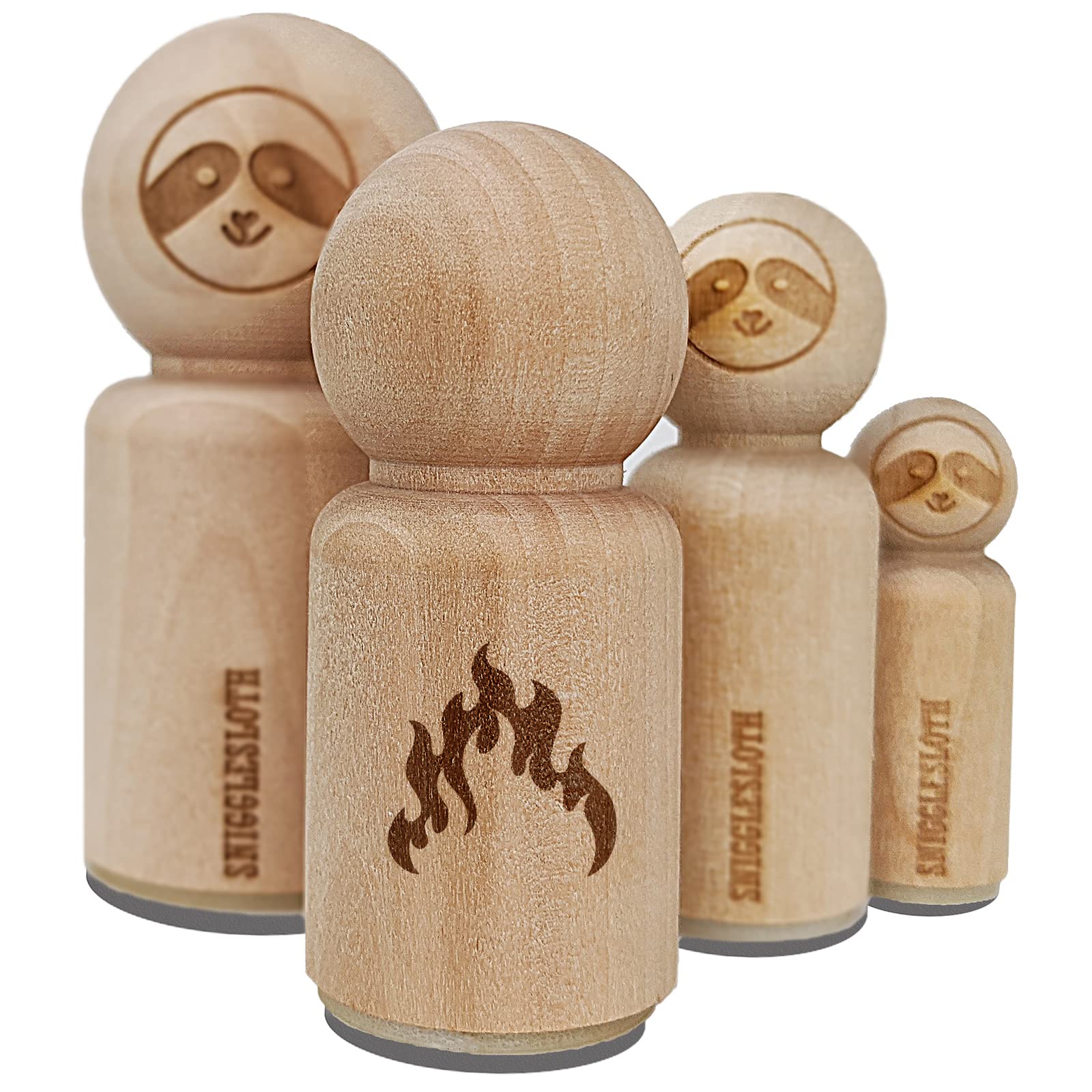 Fire Flame Burning Rubber Stamp - 1/2 Inch Mini Stamp for DIY Scrapbooking, Card Making, Journaling, and Planner Decoration