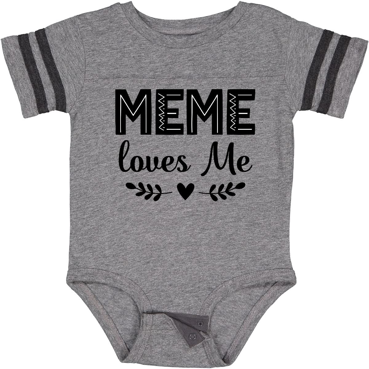 Inktastic Meme Loves Me Baby Bodysuit - Cute Funny Infant Onesie for Boys & Girls - Perfect for Family Photos, Baby Showers & Everyday Wear