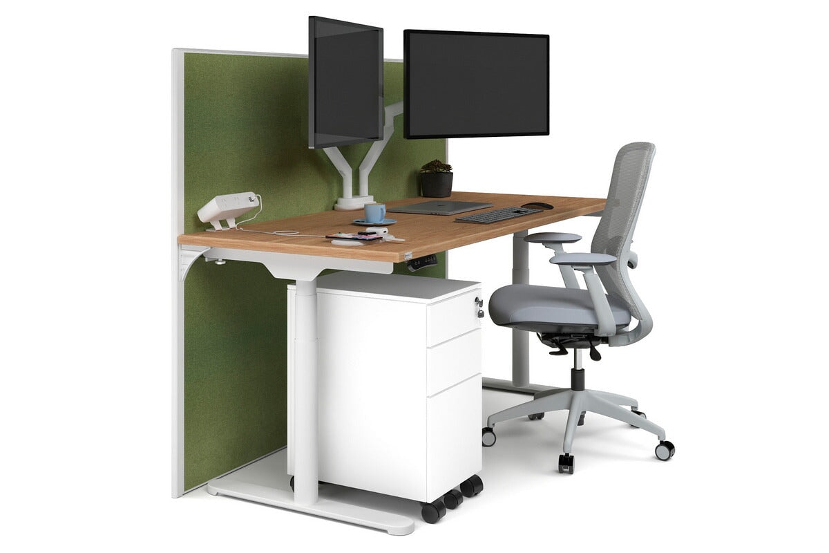 Flexi Premium Height Adjustable Single Workstation [1800L x 700W] - Ergonomic Standing Desk for Home Office, Gaming & Study - Electric Sit Stand Desk with Memory Function