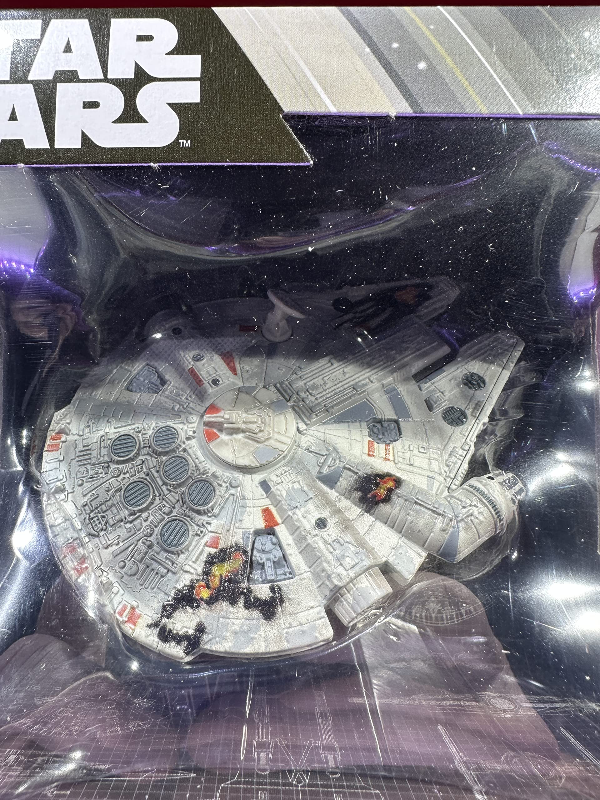 Hot Wheels Star Wars Starships Select Millennium Falcon #07 Variant Chase Battle Damaged 2023 Mix 1 - Die-Cast Collectible Vehicle with Bubble Wrap Packaging - Perfect for Star Wars Fans, Collectors and Gift Giving