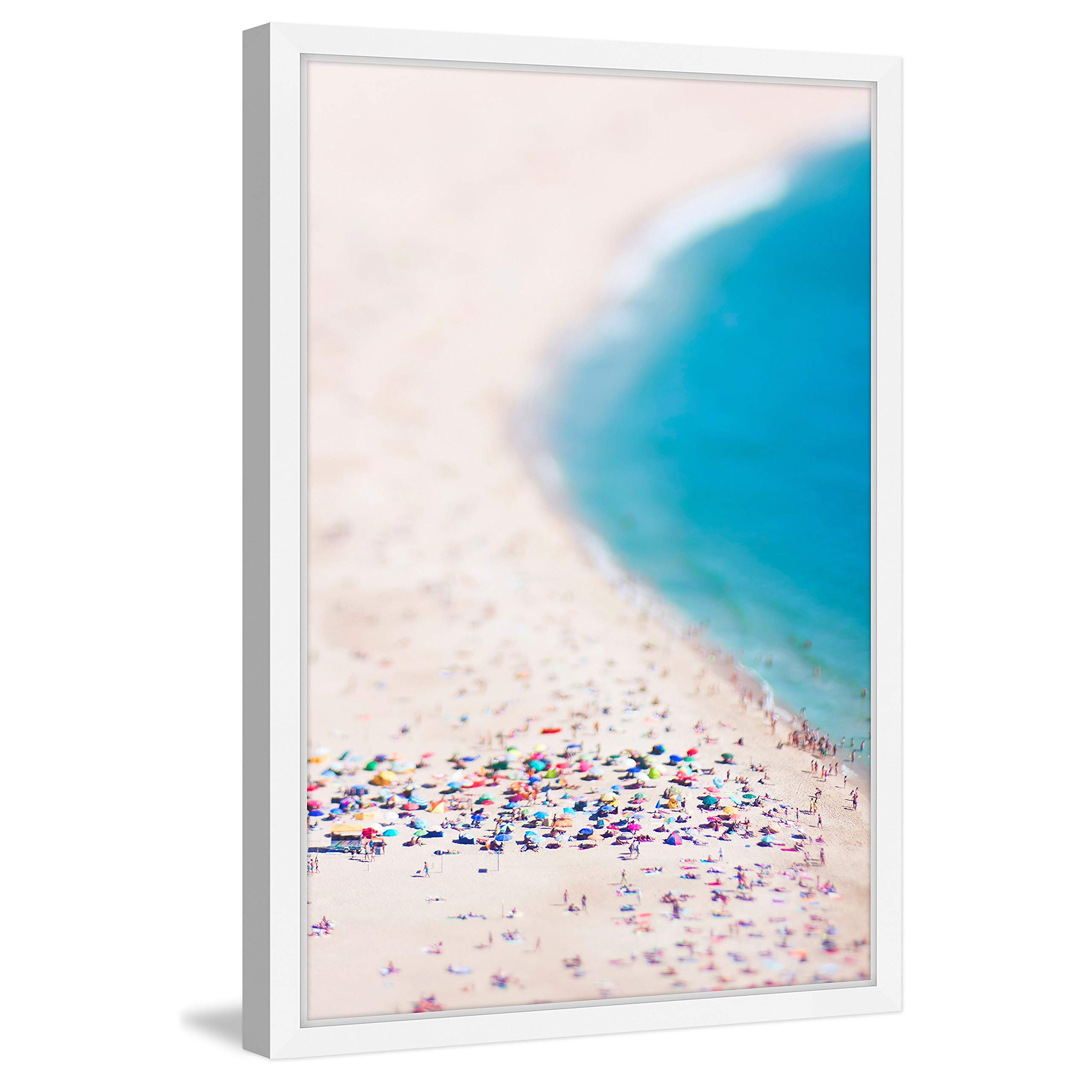 Handmade Party on The Beach Framed Print 20x30 - Coastal Wall Art Decor for Living Room, Bedroom & Office | Marmont Hill