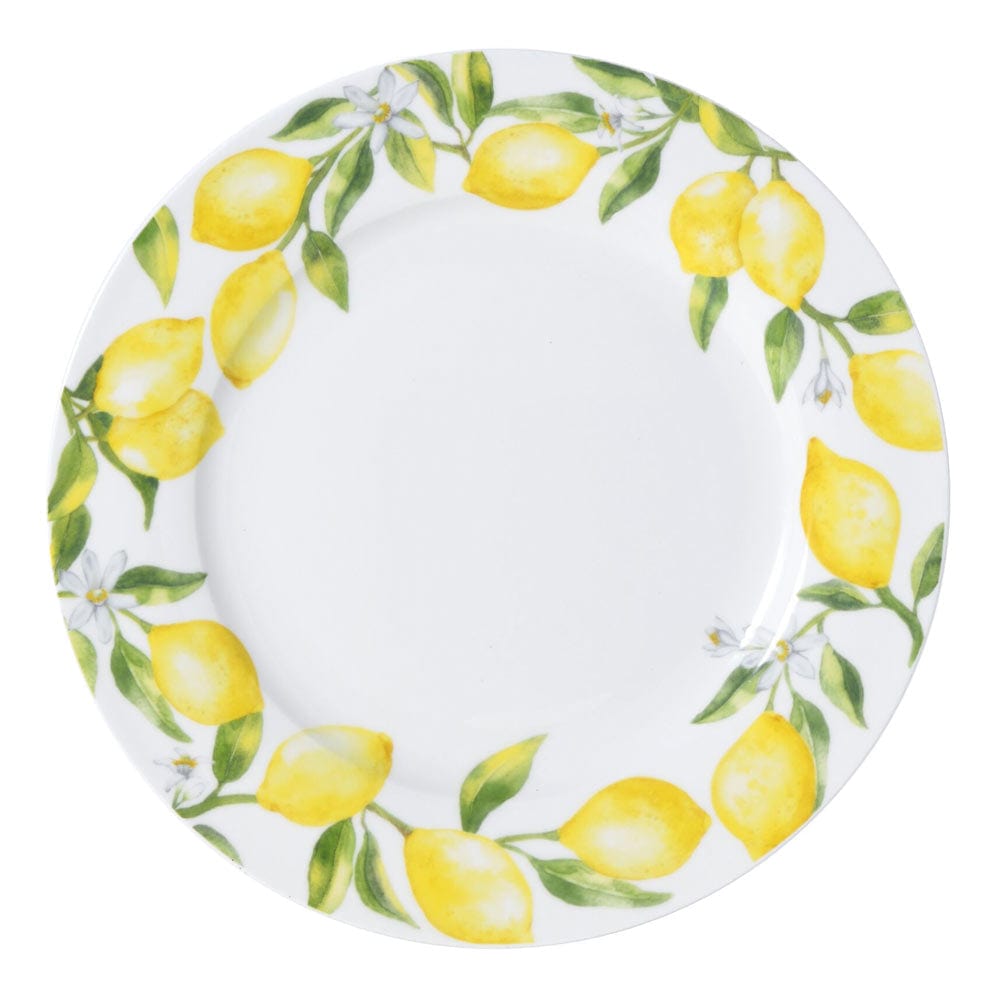40-Piece Lemon-Themed Dinnerware Set - Service for 8 - Modern Porcelain Tableware for Family Dinners, Parties & Restaurant Use