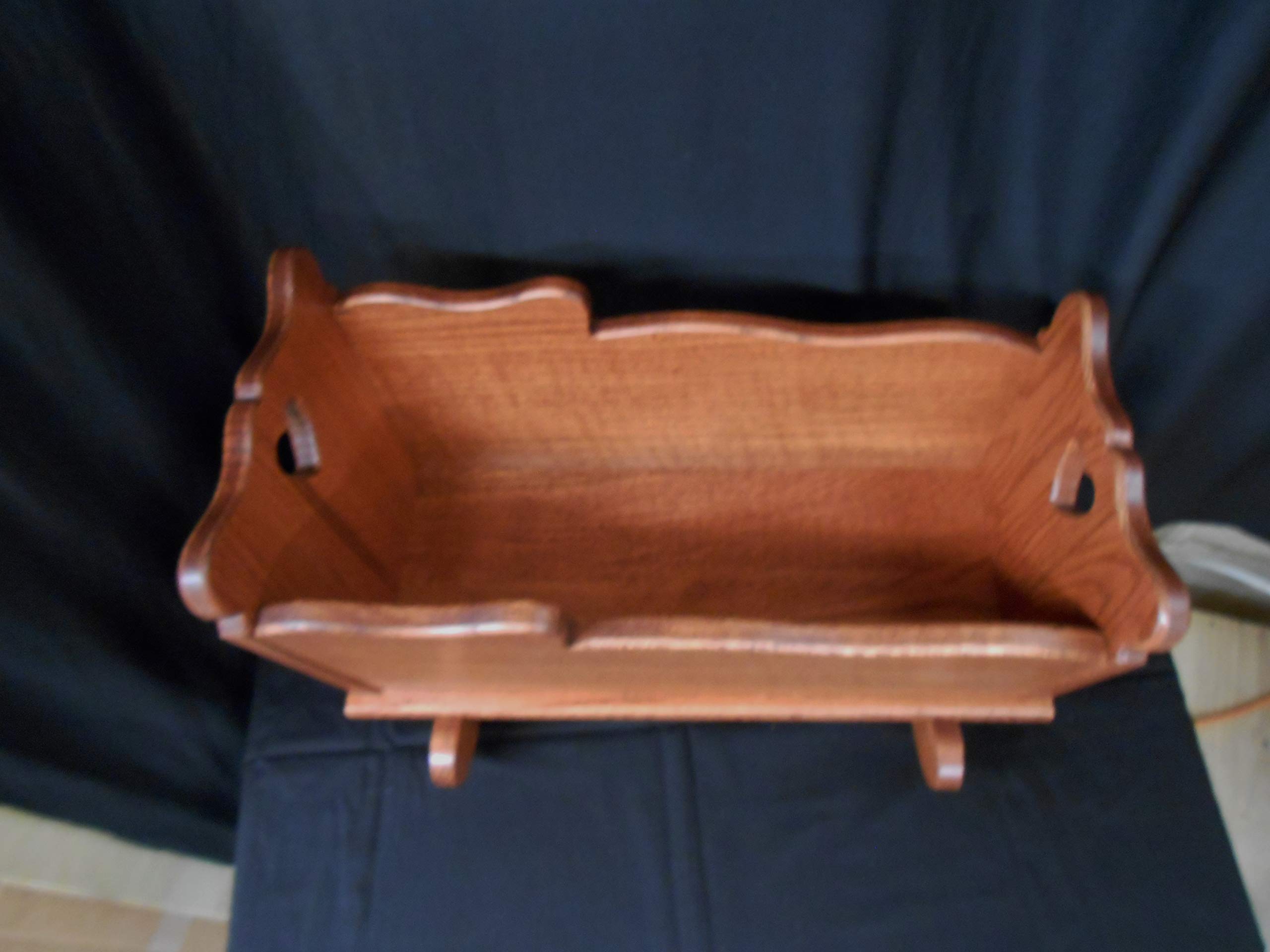 Solid Oak Medium Doll Cradle - Handcrafted Amish Furniture for Kids with Harvest Stain - Perfect for Playrooms, Bedrooms & Nursery Decor