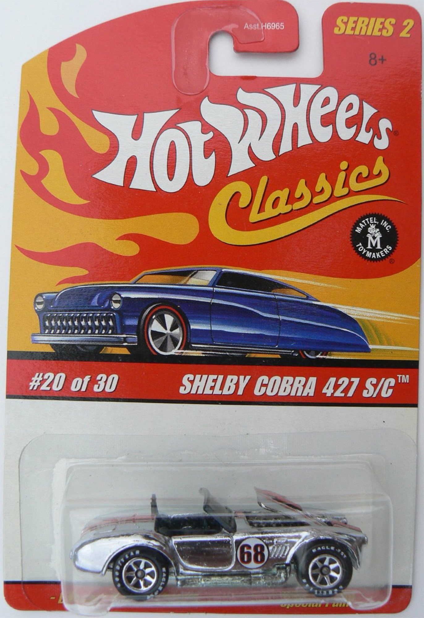 Hot Wheels Classics Series 2 Shelby Cobra 427 S/C Silver Die-Cast Car - Collectible Toy for Kids & Adults - Perfect for Display, Gifts & Racing Play