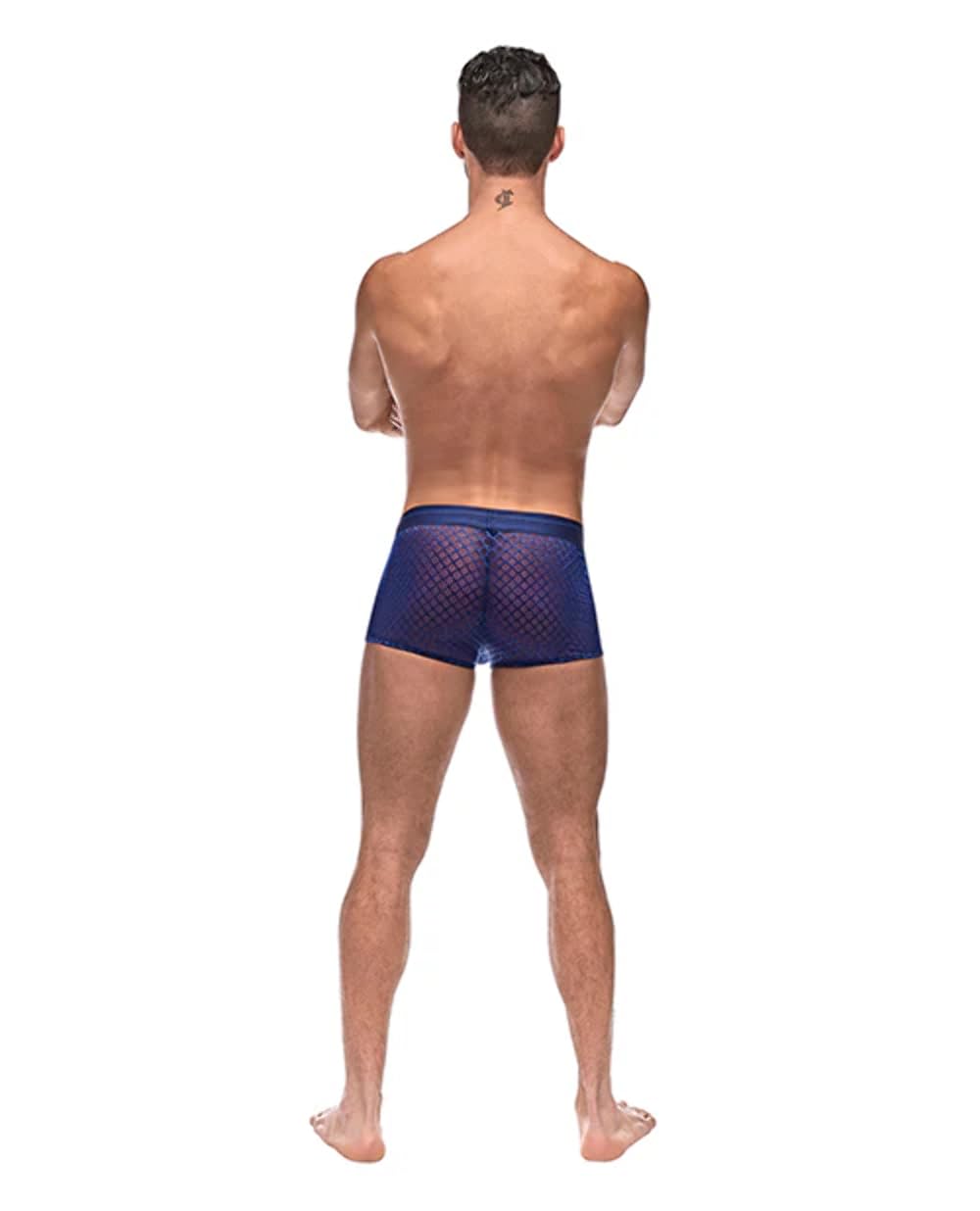 Blue Diamond Mesh Mini Shorts for Women - Small Size | Comfortable & Stylish Workout Shorts for Running, Yoga & Gym