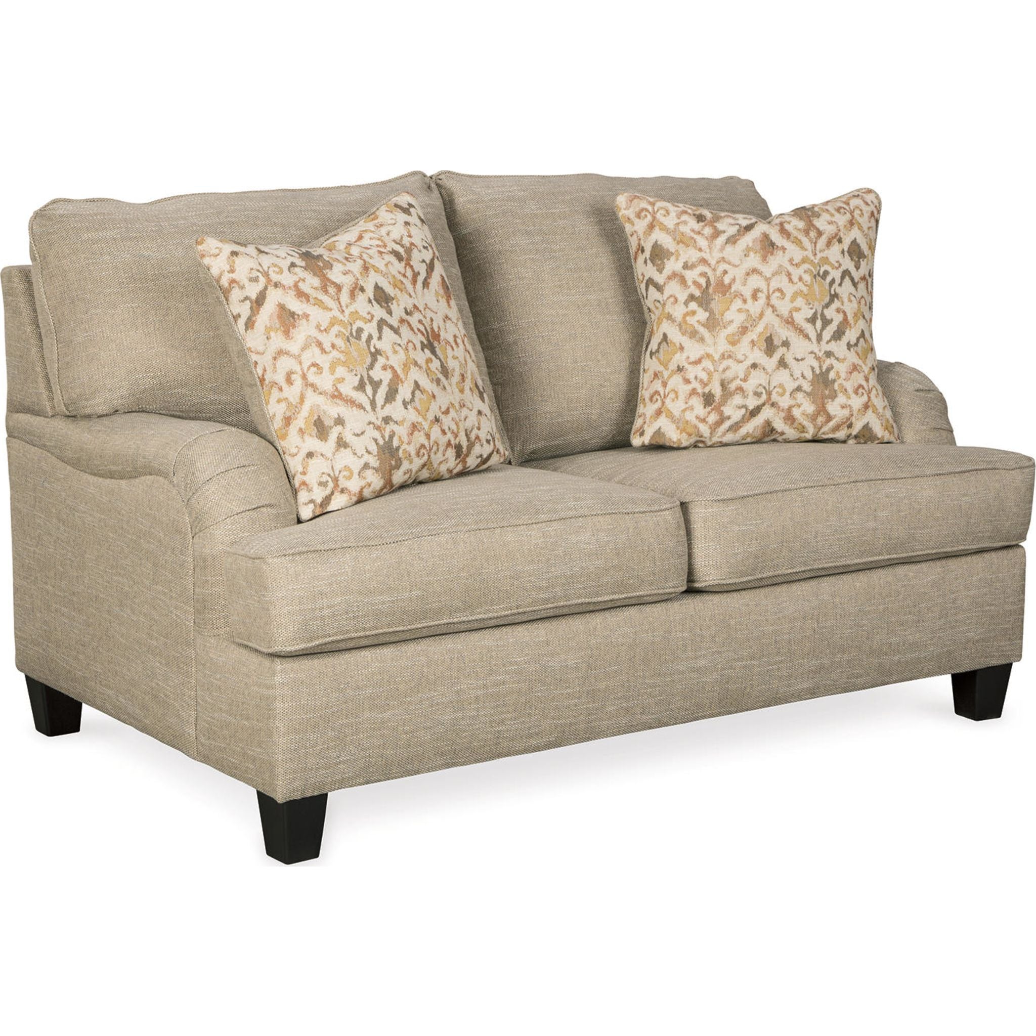 Almanza Loveseat in Wheat - Comfortable Two-Seater Sofa for Living Room, Lounge, or Office - Perfect for Small Spaces and Cozy Gatherings
