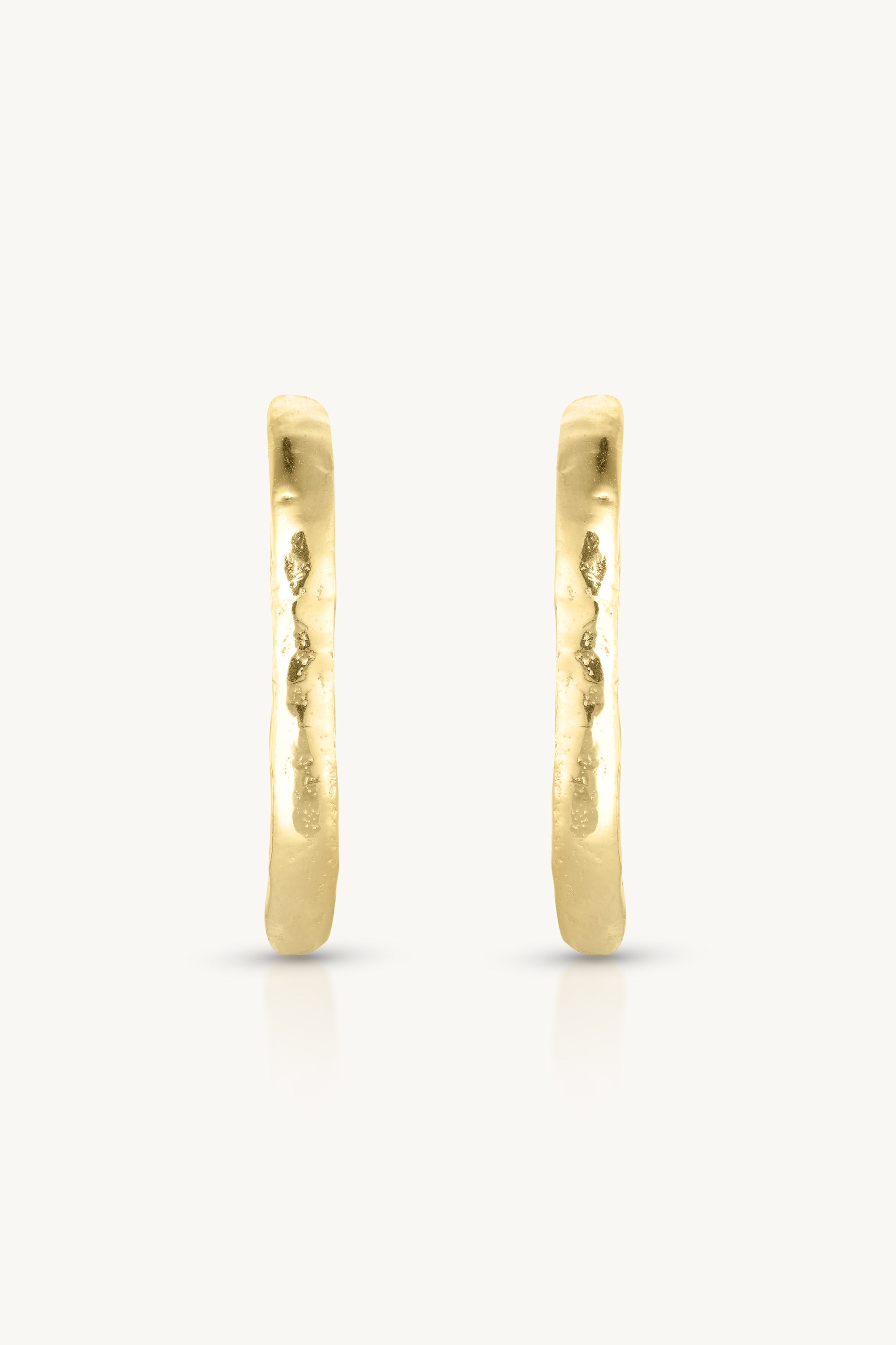 Gold Textured Huggie Hoop Earrings for Women - Paperclip Design Large Hoops - Perfect for Everyday Wear, Parties & Gifts