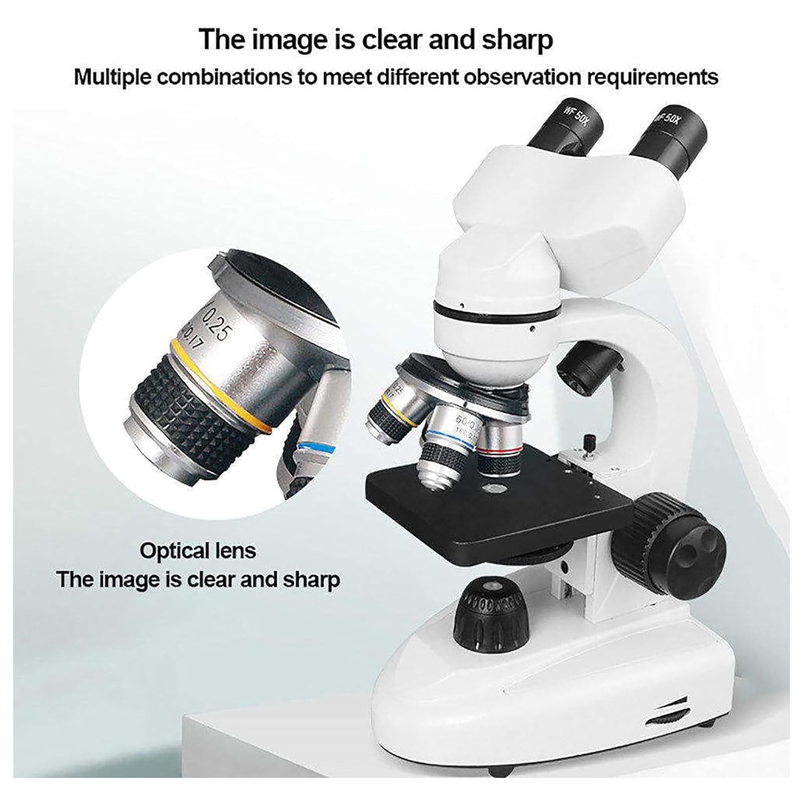 High-Powered Binocular Microscope for Kids, Students & Adults - 15000x Magnification with Dual LED Illumination & Phone Adapter | Perfect for Science Experiments, Classroom Learning & Home Education | Compatible with Computers & Mobile Phones