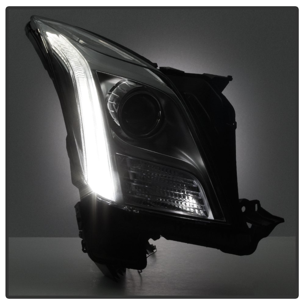 HID AFS Headlights for Cadillac XTS 2013-2015 - OEM Style Replacement Headlights with Chrome Housing & Clear Lens - Perfect for Night Driving & Enhanced Visibility