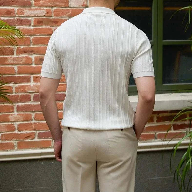Men's Spring Zipper T-Shirt - Lightweight Casual Pullover for Outdoor Activities & Daily Wear