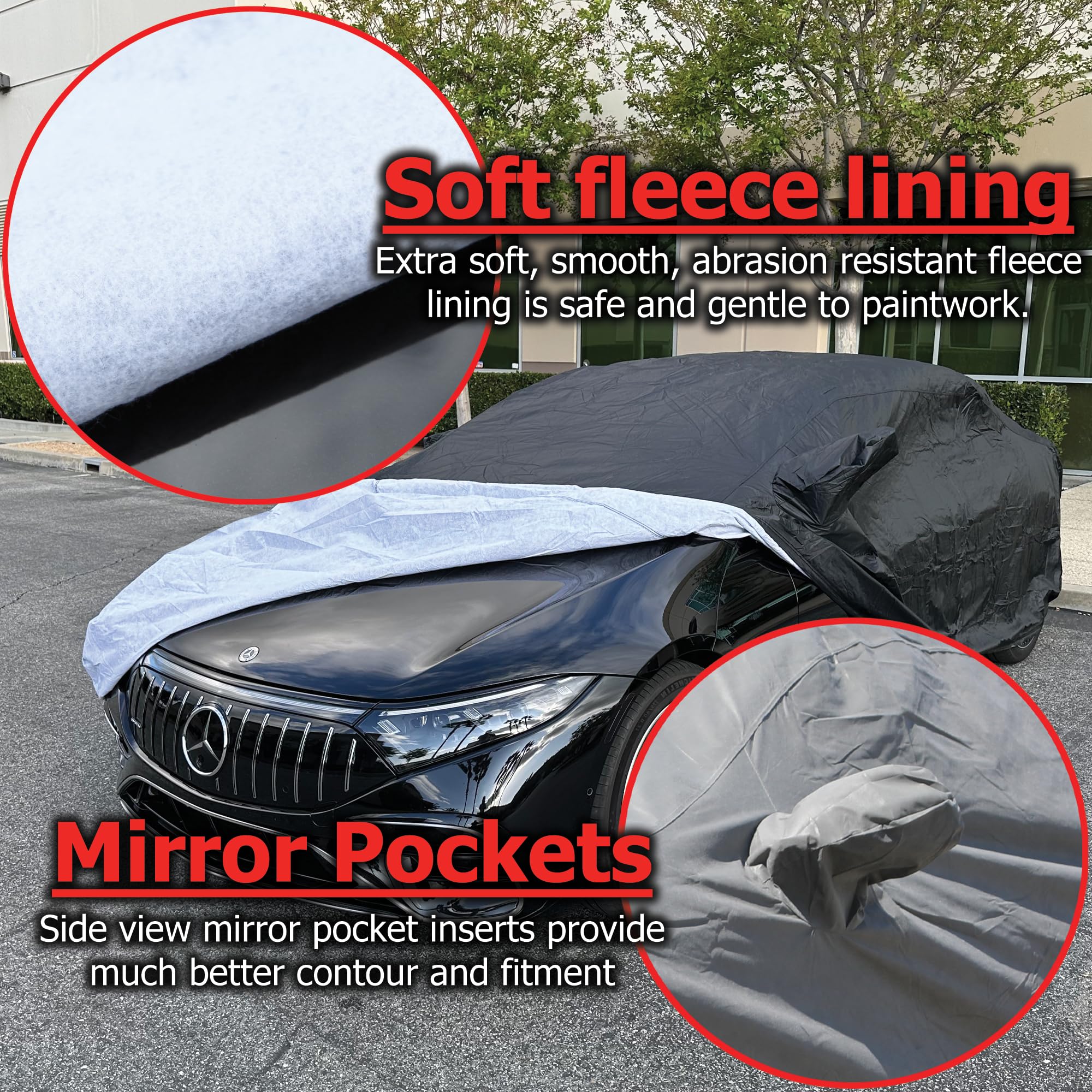 2020-2025 Lincoln Nautilus Car Cover - XTREMECOVERPRO Diamond Series Waterproof Outdoor All Weather Protection (Black) | Perfect for Garage, Driveway & Long-Term Storage