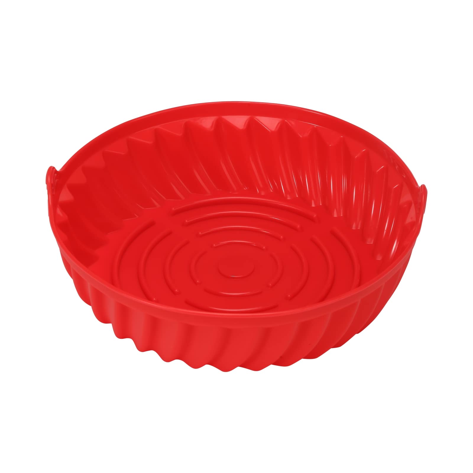 2-Pack Reusable Silicone Air Fryer Liners for Round Air Fryers - Heat Resistant Baking & Cooking Accessories for Oven, Perfect for Healthy Frying, Roasting, and Reheating Meals