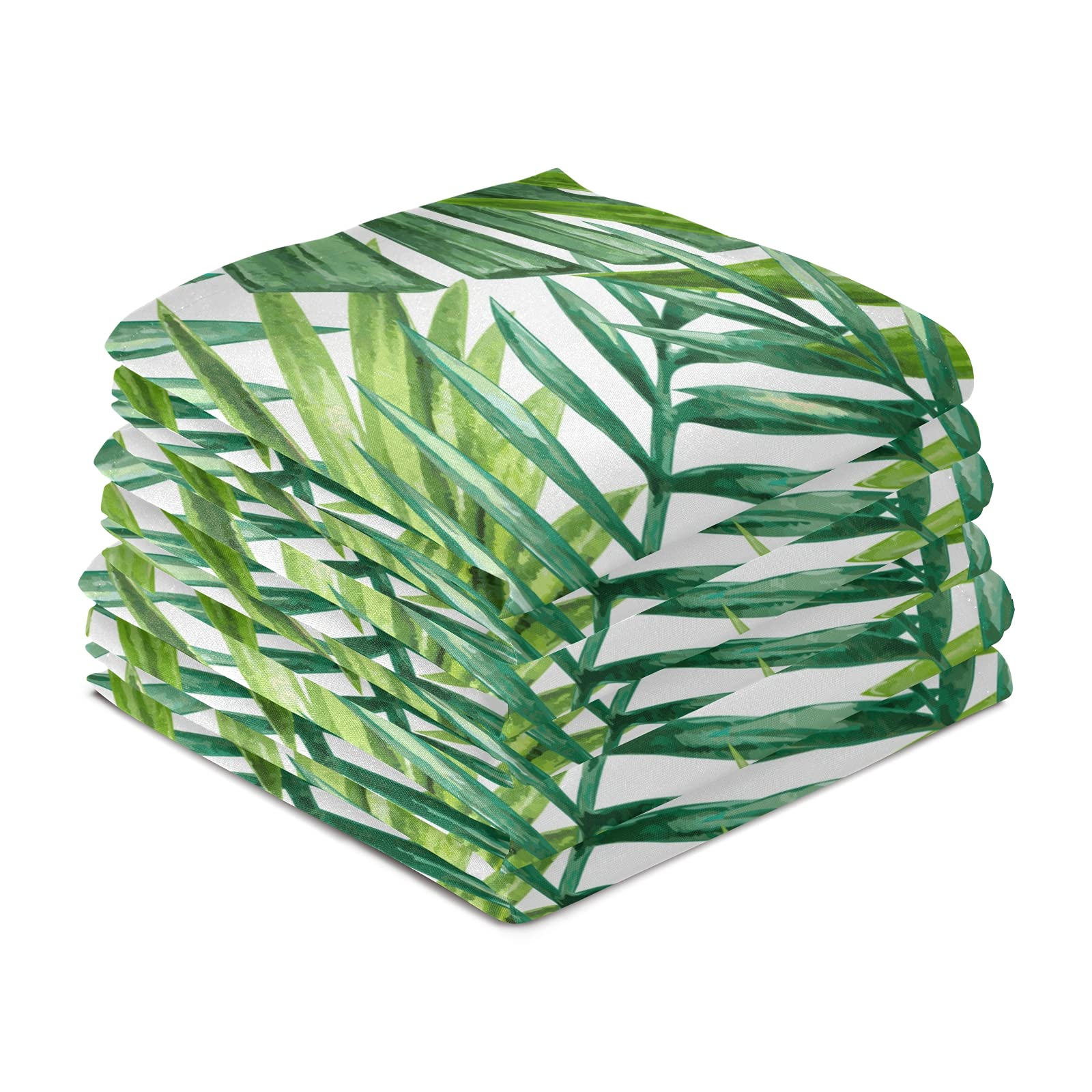 ALAZA Green Palm Leaves Tropical Summer Kitchen Towels - Super Absorbent & Soft Dish Cloths (18x28 Inches) - Perfect for Dishes, Bar Cleaning & Tea Time - 1 Pack