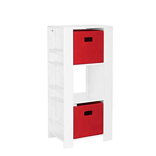 White With Red Bins
