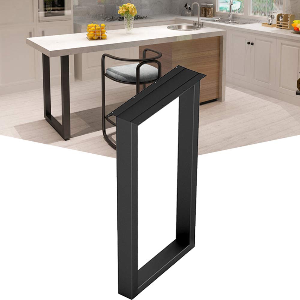 Vicareer Heavy Duty Metal Table Legs - Industrial Style DIY Desk Legs, Rectangle Modern Table Feet for Computer Desk, Coffee Table, Bar Table - Perfect for Home Office, Workshop & Restaurant Use (1)