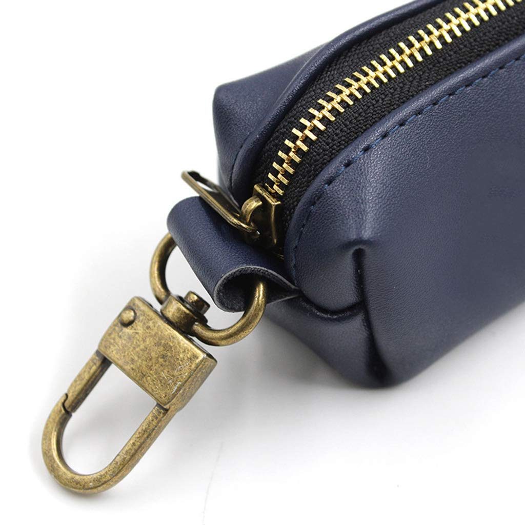 Waterproof & Durable PU Leather Dog Poop Bag Dispenser - Portable Pet Waste Bag Holder for Dogs & Cats - Outdoor Travel, Park Walks & Daily Use (Black)