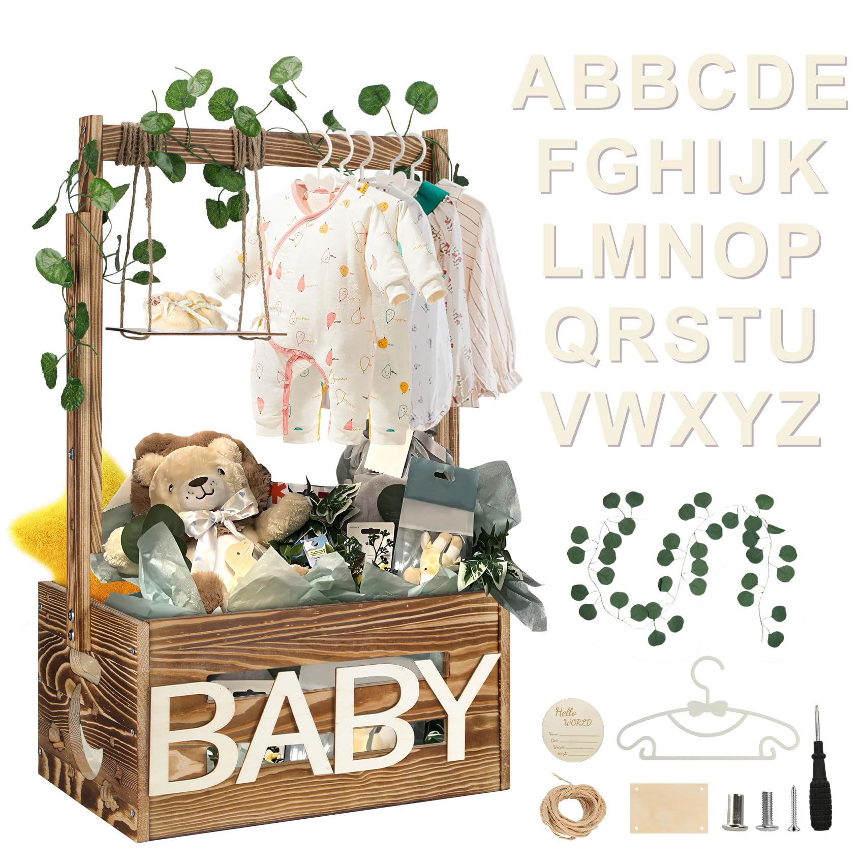 Wooden Baby Shower Gift Crate - 33.5