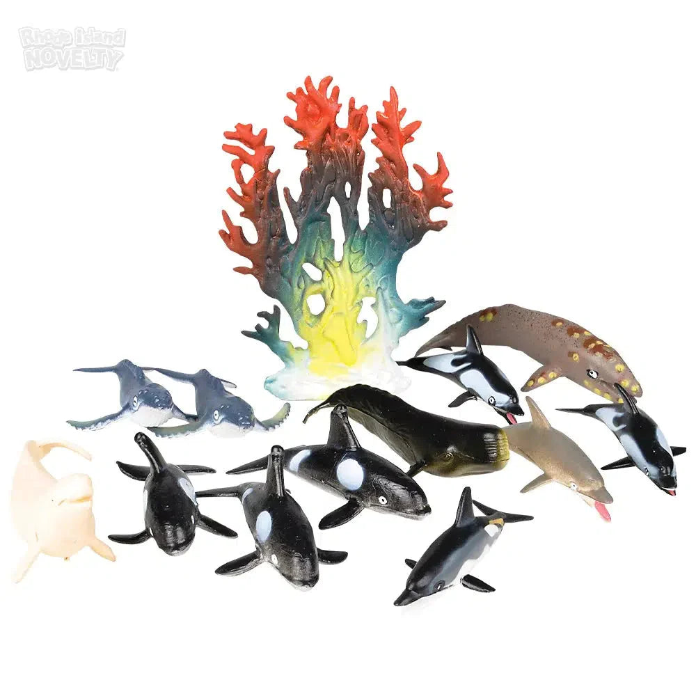 12-Piece Dolphin & Whale Mesh Bag Play Set - Ocean-Themed Bath Toys for Kids, Pool & Beach Fun - Perfect for Sensory Play & Water Games
