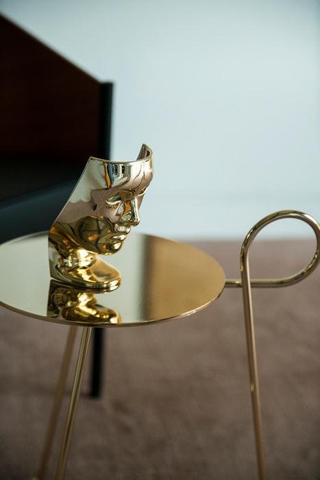 Driade Carmina Side Table - Modern End Table for Living Room, Bedroom & Office - Stylish Accent Table with Wooden Base