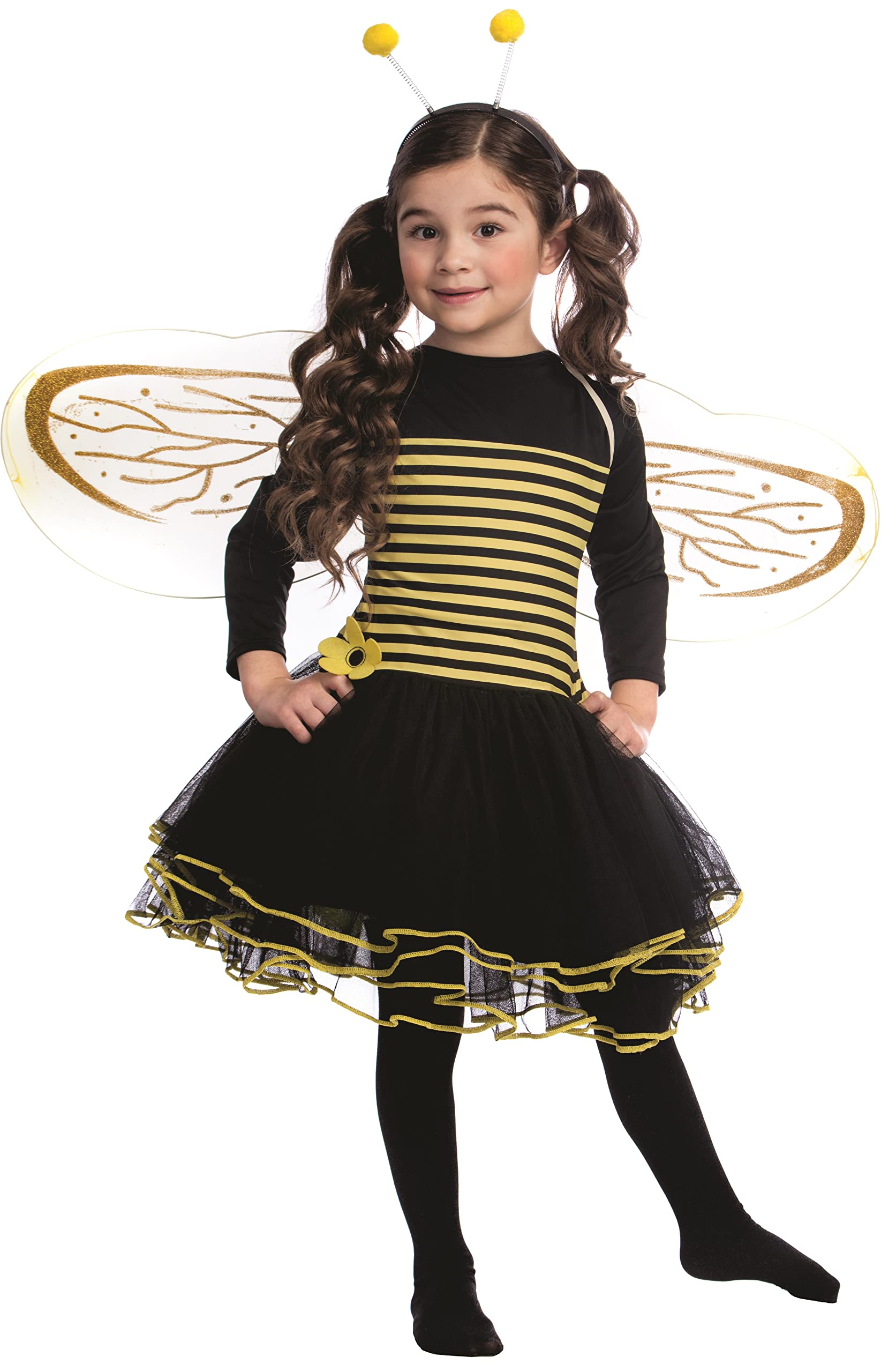 Girls Bumblebee Costume - Adorable Bumble Bee Dress for Kids | Halloween Dress-Up, Cosplay & Birthday Party Outfit