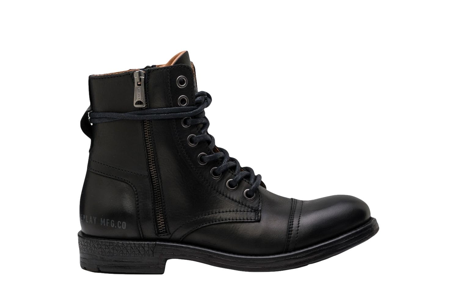 Replay Men's Biker Boots - Stylish Leather Motorcycle Boots for Men, Rugged & Comfortable Riding Shoes - Perfect for Motorcycle Enthusiasts & Urban Fashion