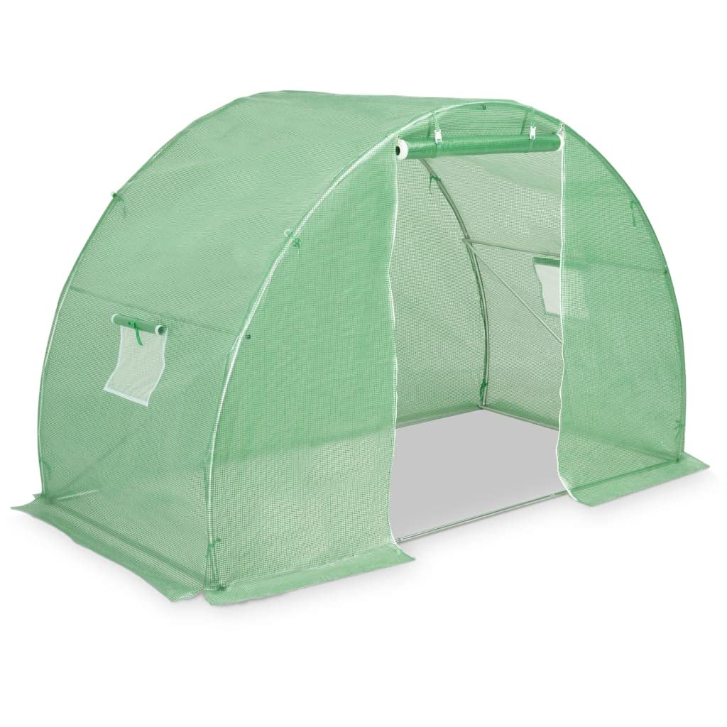 vidaXL Outdoor Greenhouse 48.4 ft² - PE Mesh Fabric & Galvanized Steel Frame with 2 Windows & 1 Door - Easy Assembly for Enhanced Plant Protection - Perfect for Gardening, Seed Starting & Plant Growing in Backyards