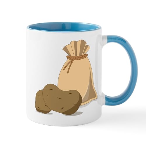 White/Blue Inside - Potato Bag Mug
