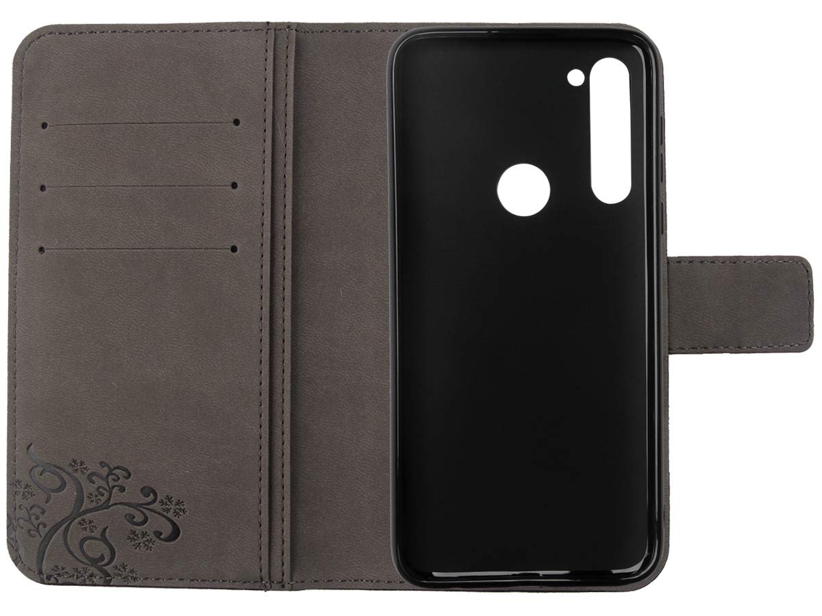 Premium Genuine Leather Wallet Case for Motorola Moto G Stylus/G8 Stylus/G Pro (6.4