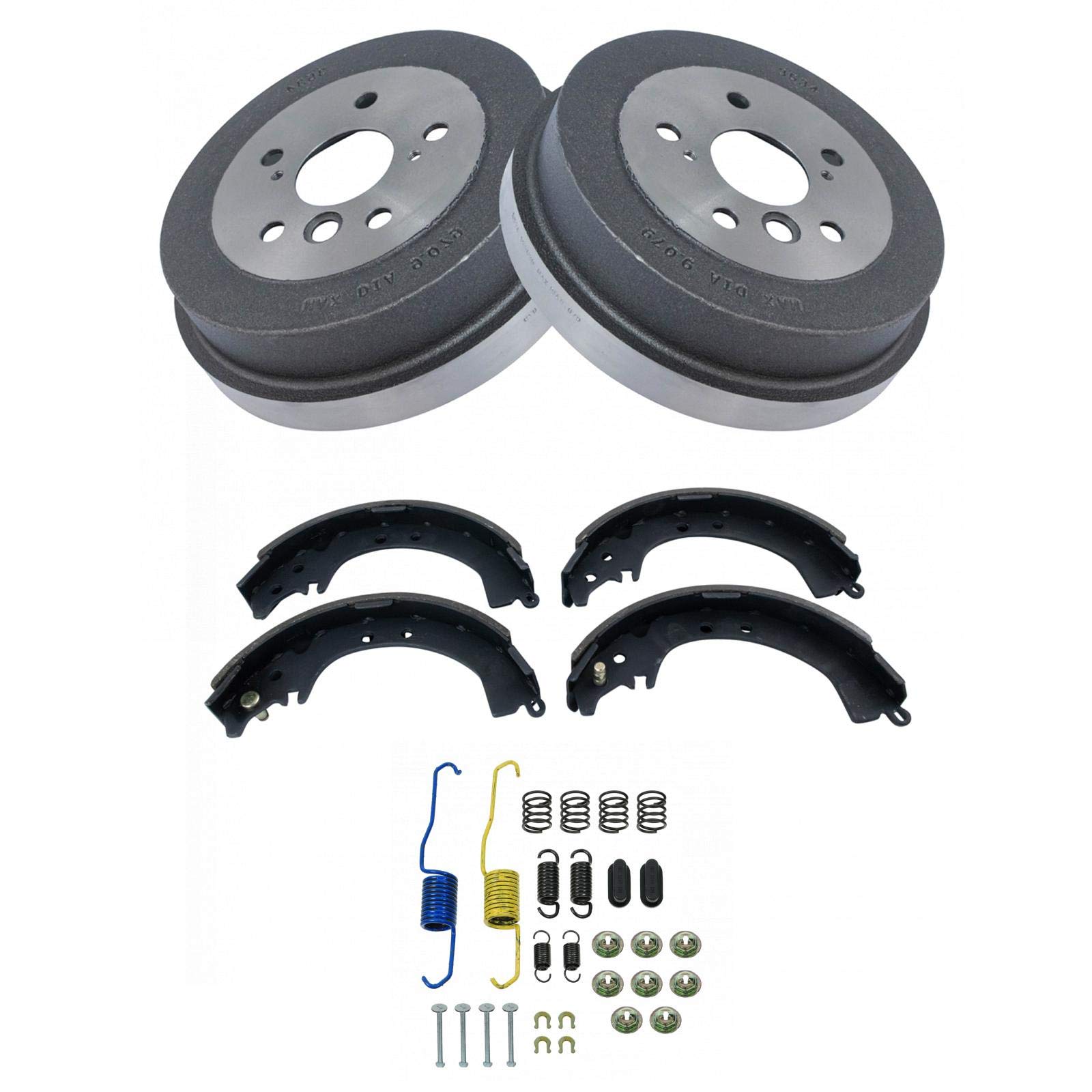 Toyota Camry Solara Rear Brake Drum & Shoe Kit Set - Left & Right Side with Hardware - Perfect for Brake System Repair & Maintenance