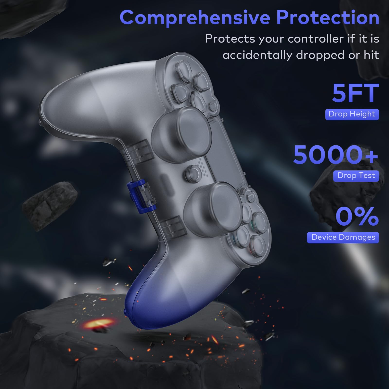 Tiiletzote PS4 Controller Case - Protective Cover for PlayStation 4 DualShock 4 Wireless Controller | Travel Storage Bag & Dust Cover for PS4 Game Accessories | Perfect for Gaming at Home, Travel, and Storage