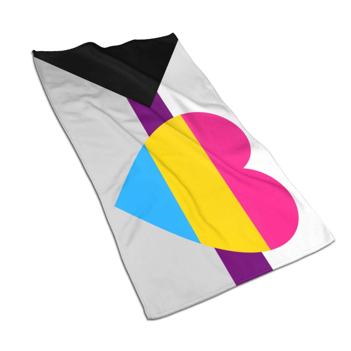 Demisexual Panromantic Pride Flag Microfiber Towel - Quick Dry, Soft & Absorbent Sports Towel 27.5x17.5 Inch - Perfect for Gym, Beach, Pool & LGBTQ+ Events