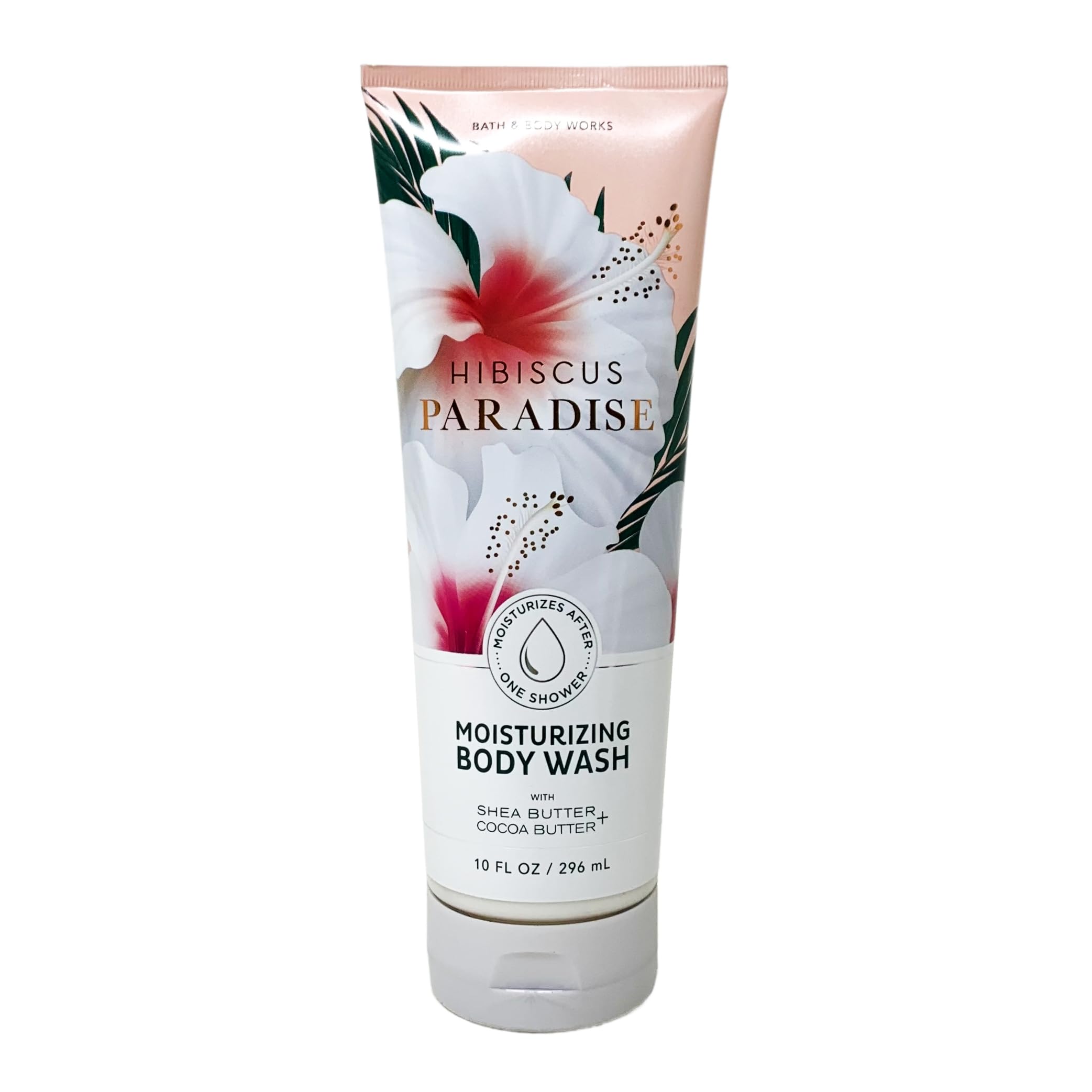 Bath & Body Works Hibiscus Paradise Moisturizing Body Wash Gift Set with Shower Sponge - Full Size Hydrating Shower Gel for Women - Perfect for Spa Days, Self-Care Gifts & Relaxing Bath Time